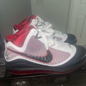 LeBron 7 White/Black/Varsity Red size 12 brand new